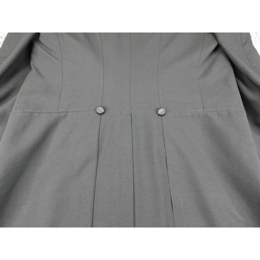 Chaps Ralph Lauren Tuxedo Tailcoat Mens 39L Black Good Satin Peak Lapel USA Made